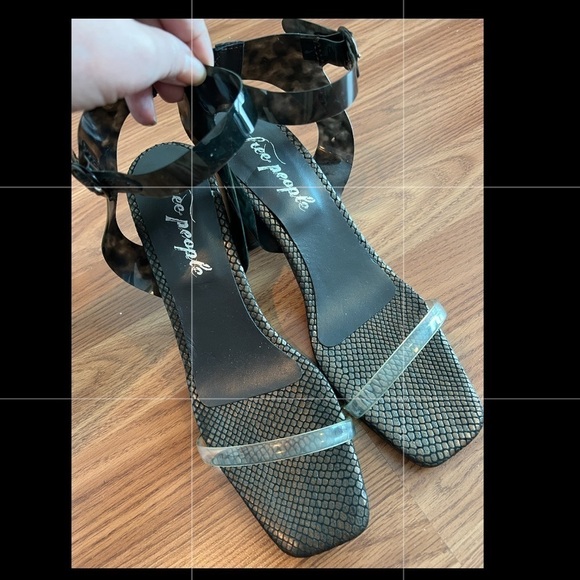 Free People Black Synthetic Transparent Sandals With Heels Size 40 - Picture 2 of 16
